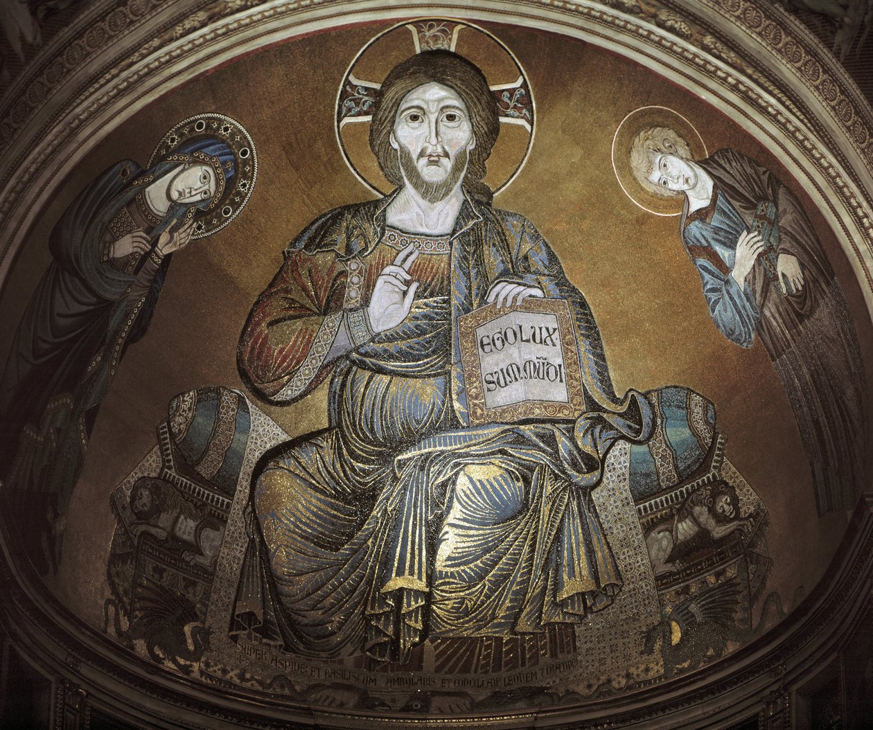 Kristus i majestät. Mosaik av Cimabue