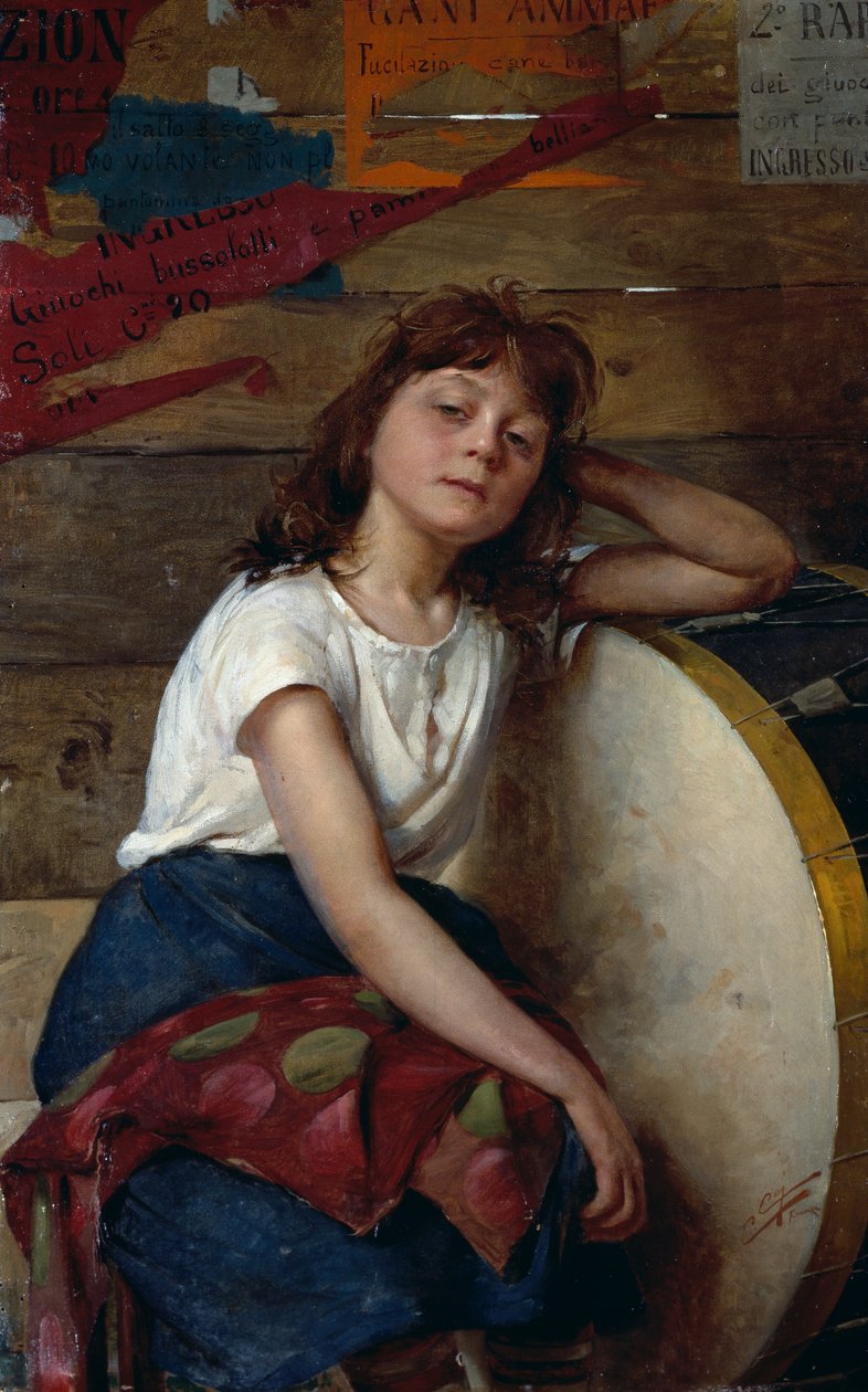 The tightrope walker, av Cipriano Cei (1864-1922) av Cipriano Cei