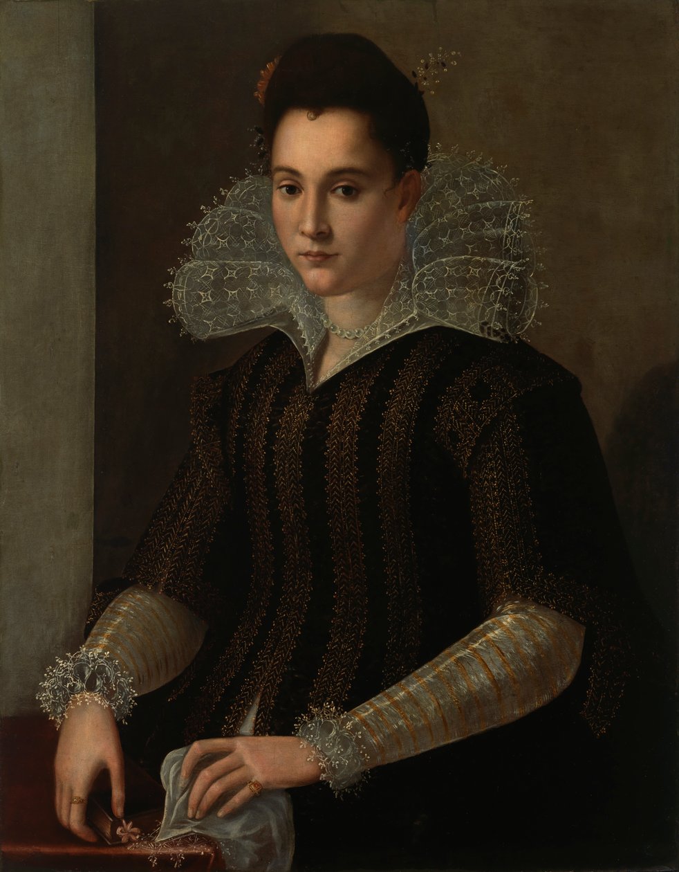 Porträtt av en Lady Finland av Circle of Alessandro Allori