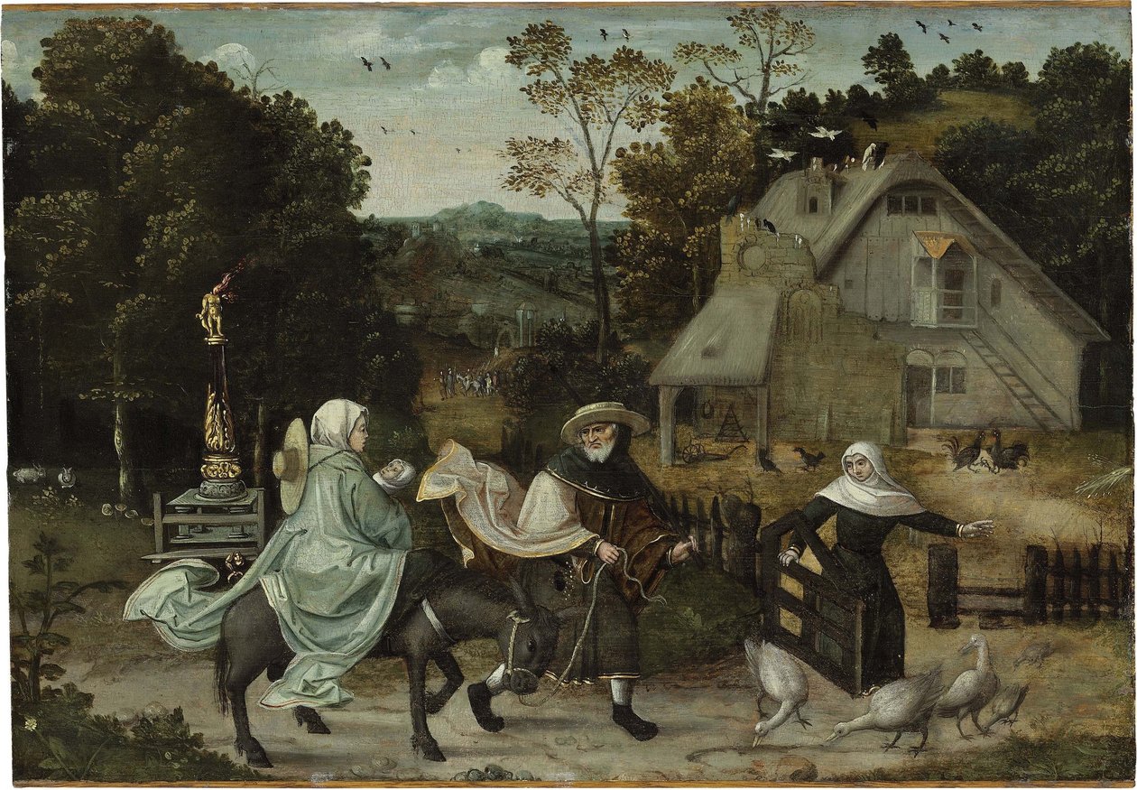 The Flight into Egypt av Circle of Jan Wellens de Cock