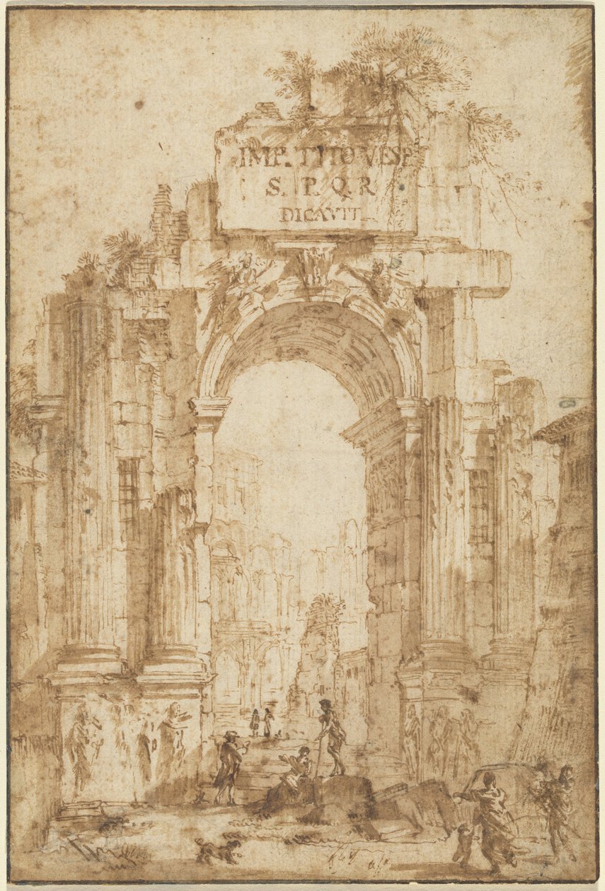 Titusbåge av Circle of Giovanni Paolo Panini