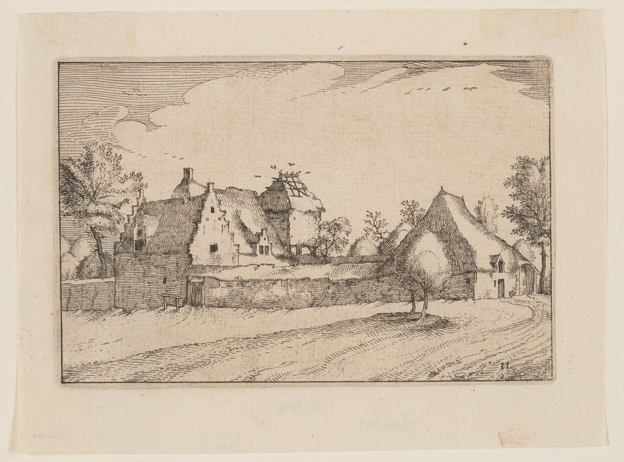 En muromgärdad gård av Claes Jansz. Visscher