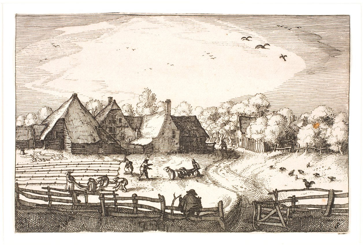 Blekningsfält nära Haarlemmerhout av Claes Jansz. Visscher