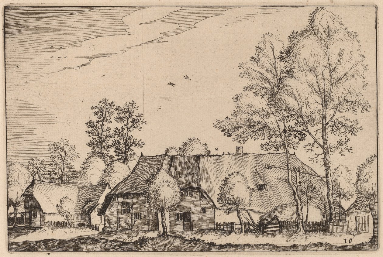 Stor gård av Claes Jansz Visscher after Johannes van Doetechum, the Elder after Lucas