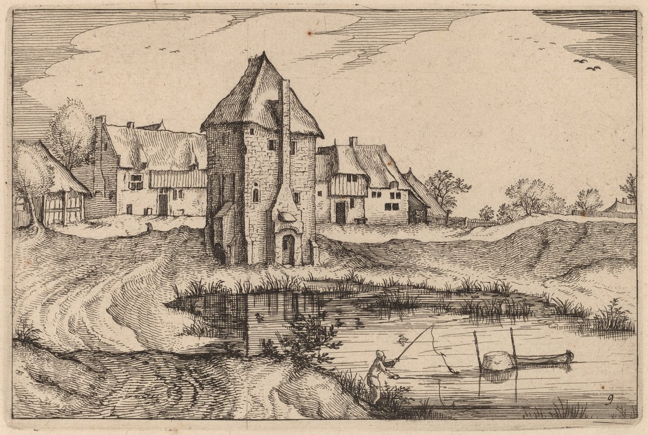 Dammen av Claes Jansz Visscher after Johannes van Doetechum, the Elder after Lucas
