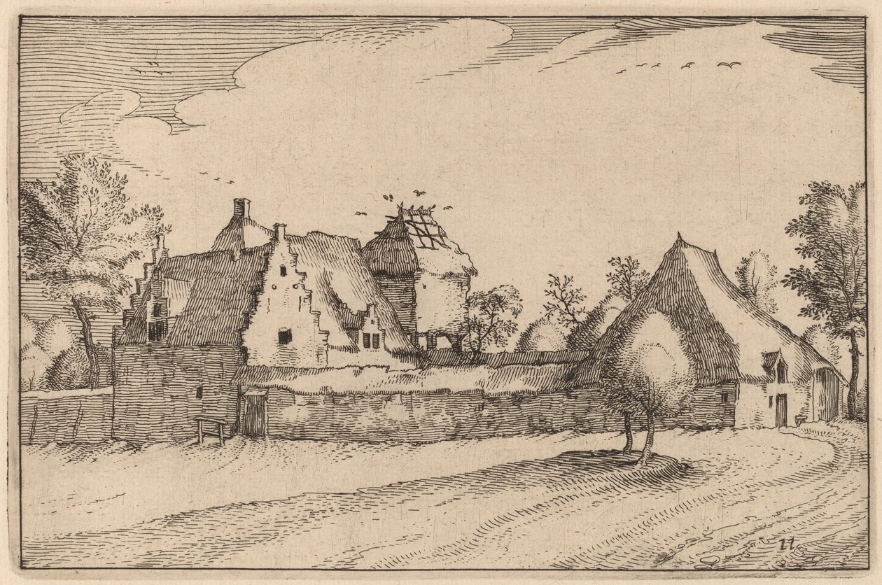 Muromgärdad gård av Claes Jansz Visscher after Johannes van Doetechum, the Elder after Lucas