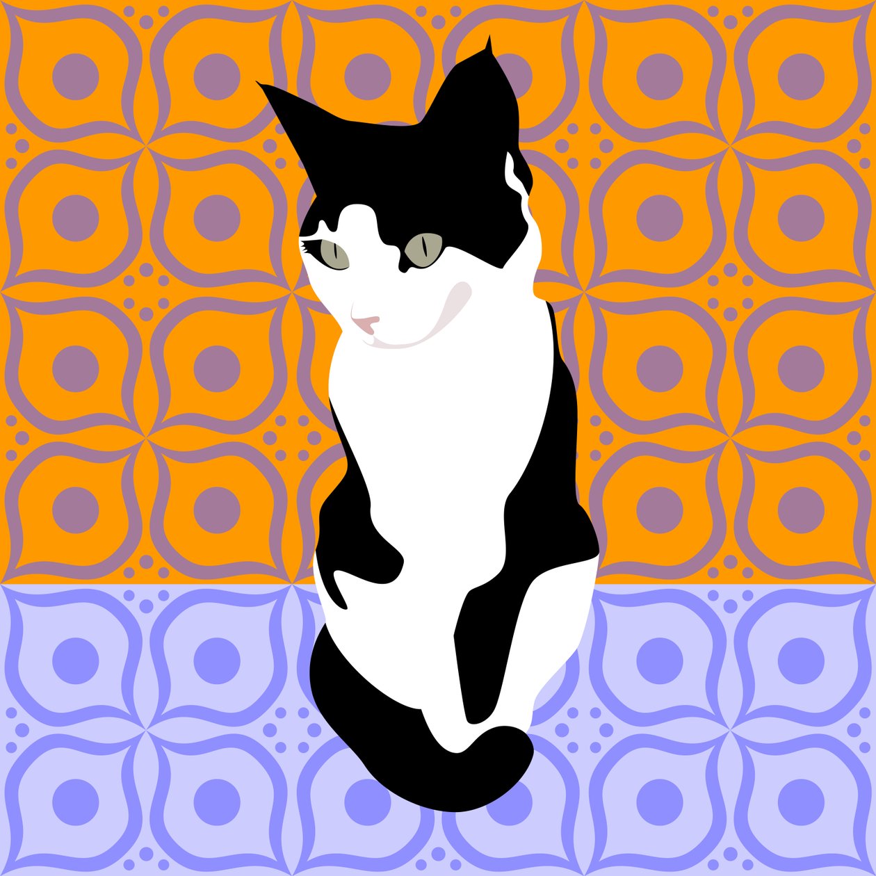 Katt på marockanska plattor av Claire Huntley
