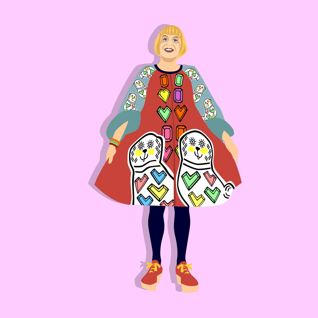 Porträtt av Grayson Perry av Claire Huntley