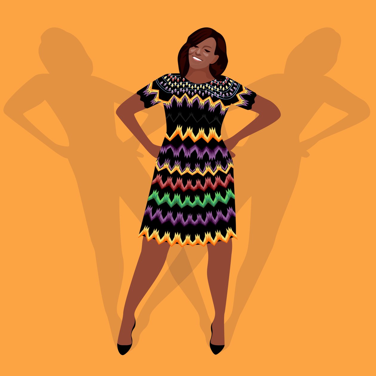 Porträtt av Michelle Obama av Claire Huntley