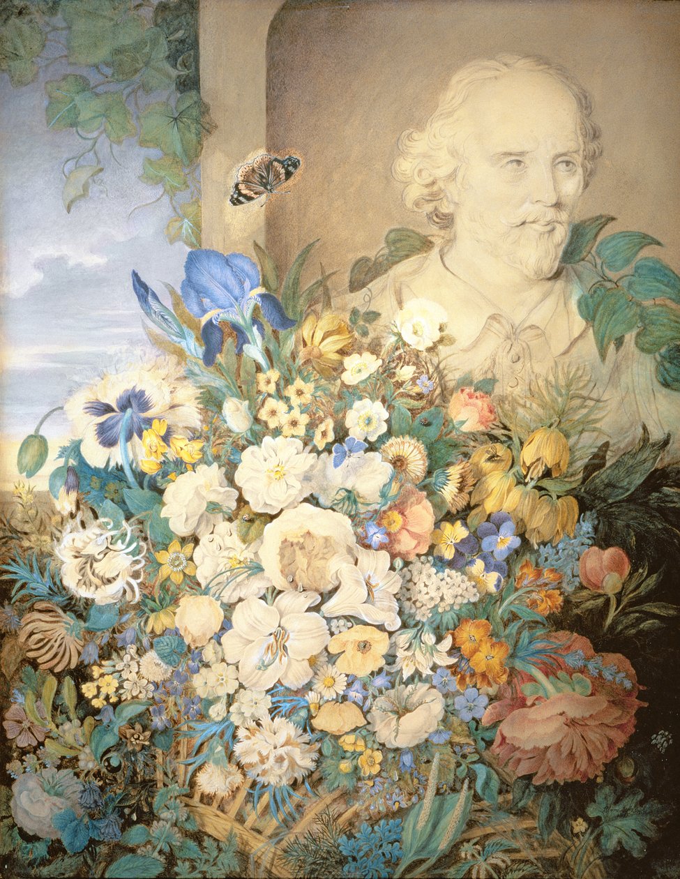 Shakespeares blommor, ca 1835 av Clara Maria Pope