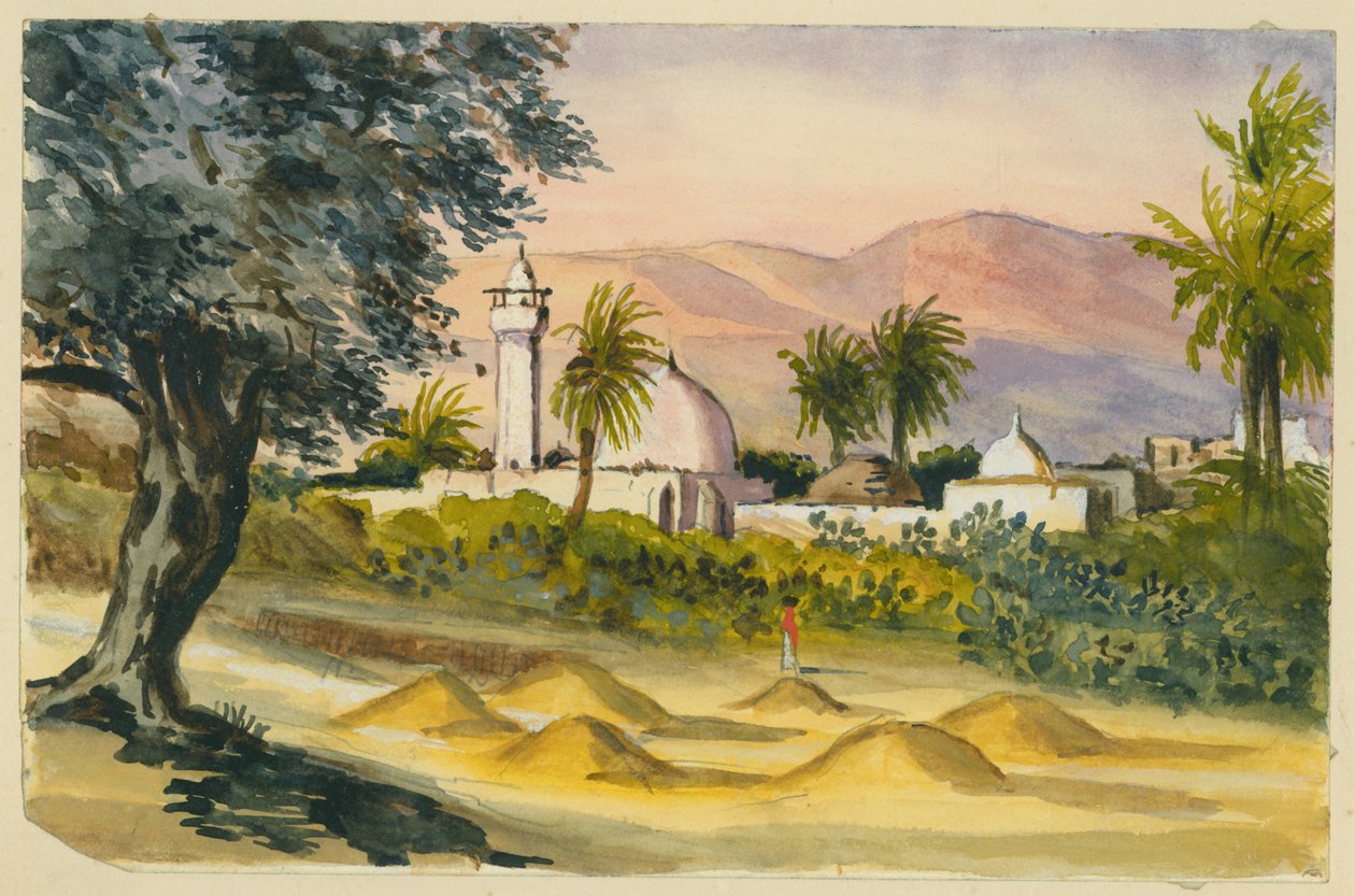 Ökenstad (wc och penna på papper) av Claude Conder