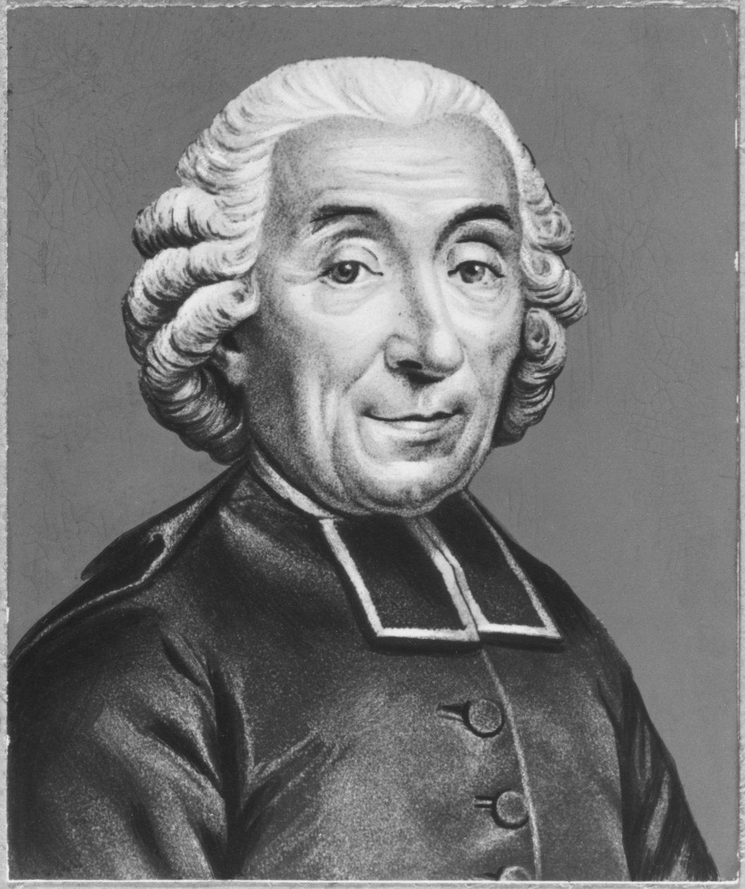 Porträtt av Gabriel Bonnot de Mably av Claude Dominique Vinsac