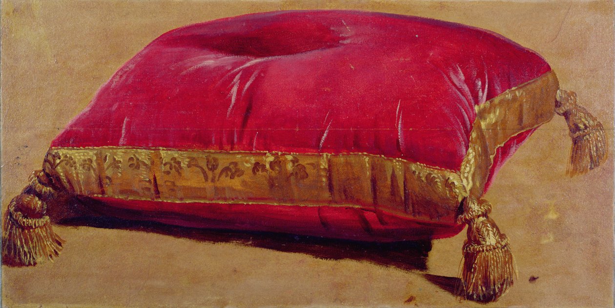 Skiss för en sammetskudde (olja på papper) av Claude Francois Desportes