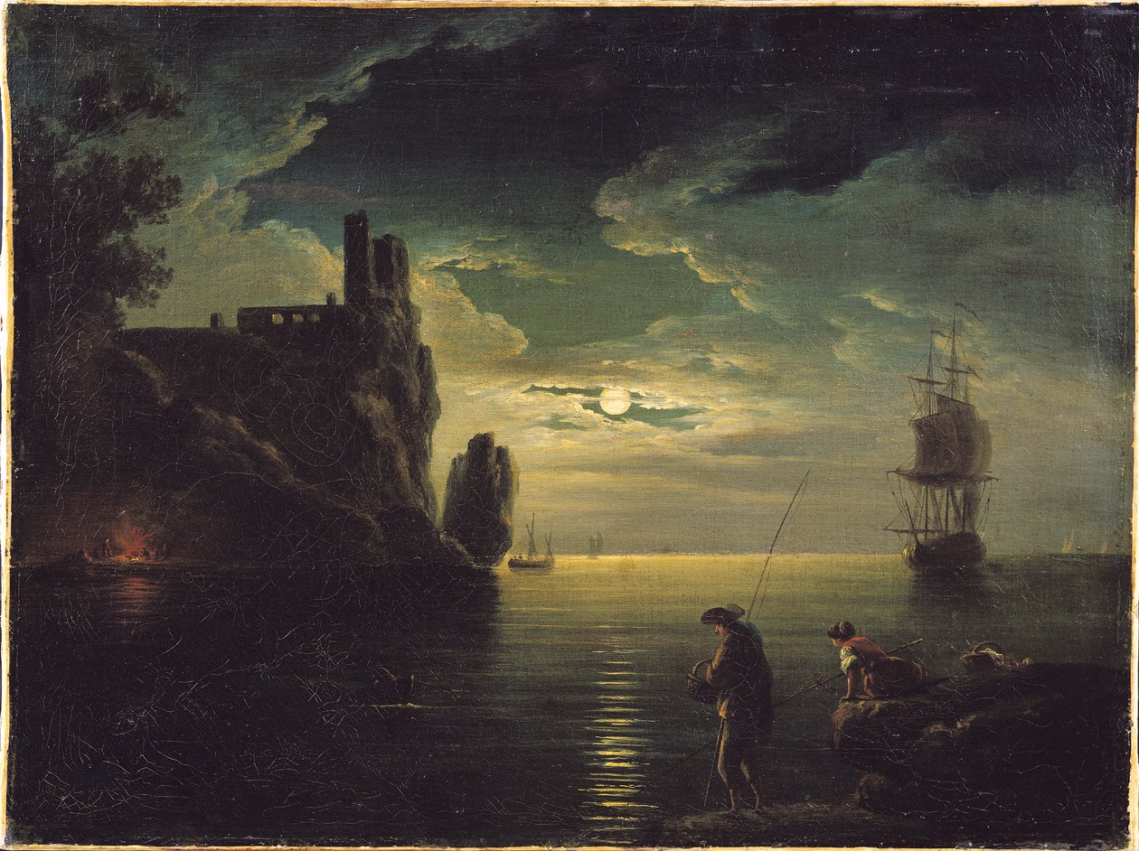 Kväll Havslandskap av Claude Joseph Vernet