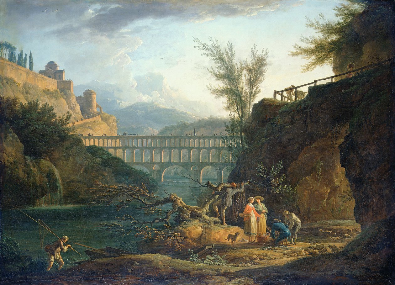 Middag, 1760 av Claude Joseph Vernet