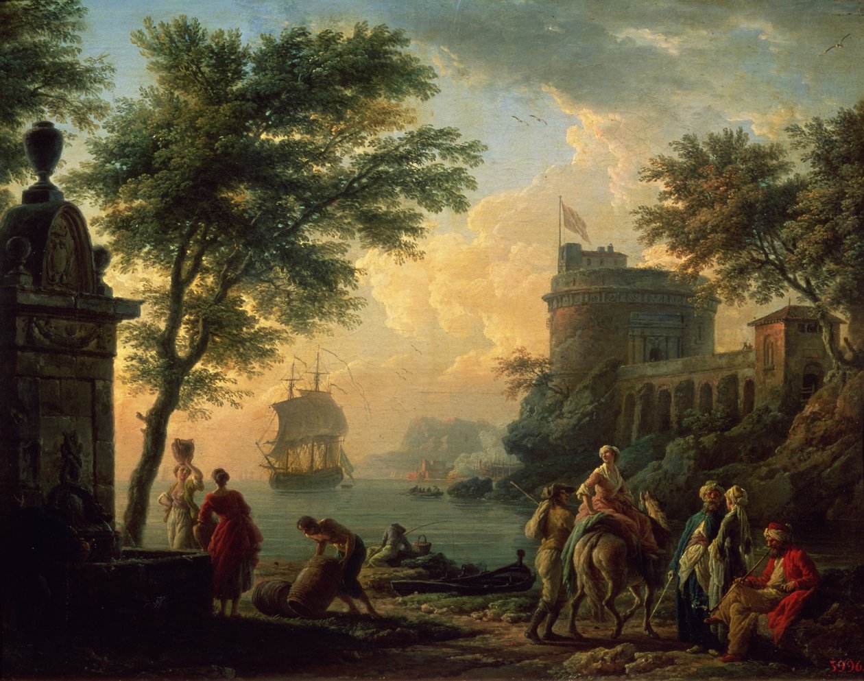 Sjöfartshamn, 1763 av Claude Joseph Vernet