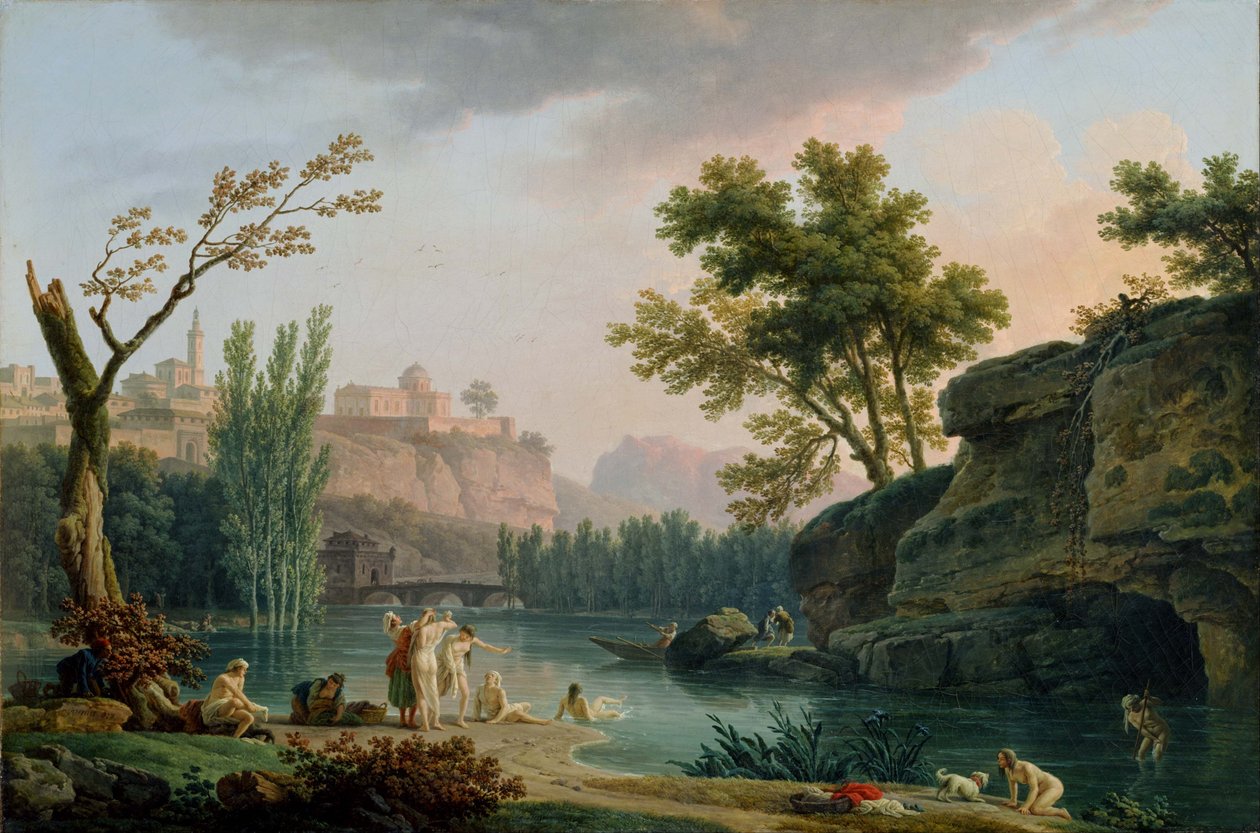 Sommarkväll, landskap i Italien av Claude Joseph Vernet