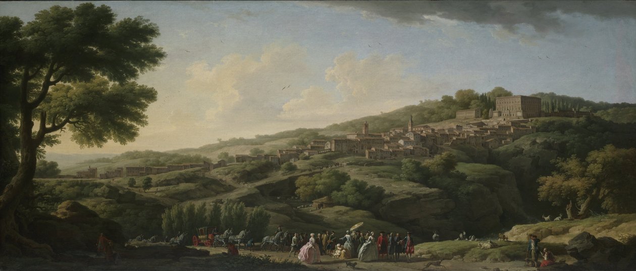 Villa vid Caprarola av Claude Joseph Vernet