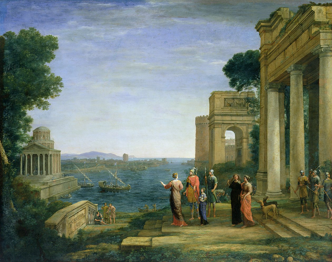 Aeneas och Dido i Kartago, 1675 av Claude Lorrain