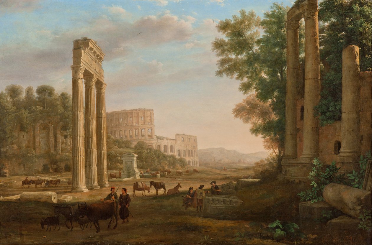 Capriccio med ruinerna av Forum Romanum av Claude Lorrain