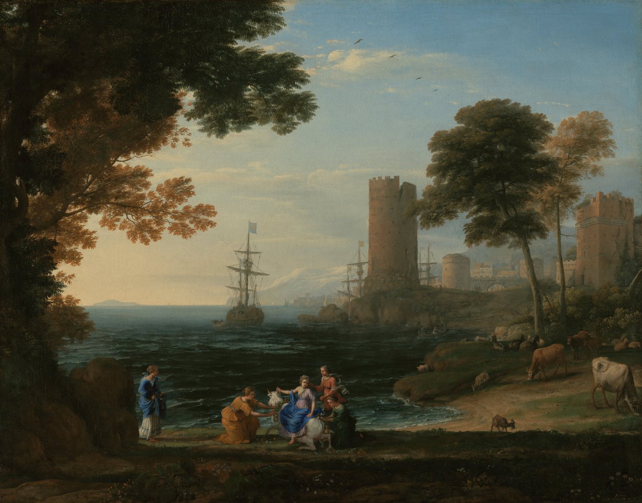 Coast View with the Abduction of Europa av Claude Lorrain