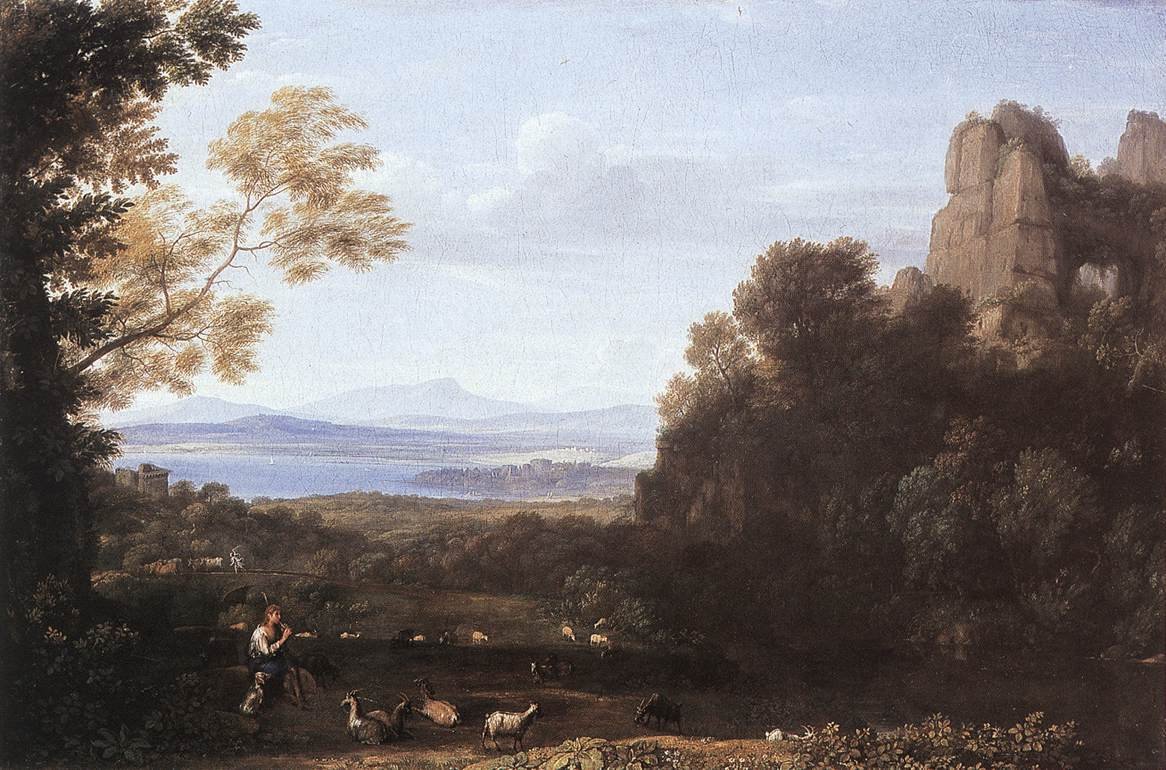 Landscape with Apollo and Mercury av Claude Lorrain
