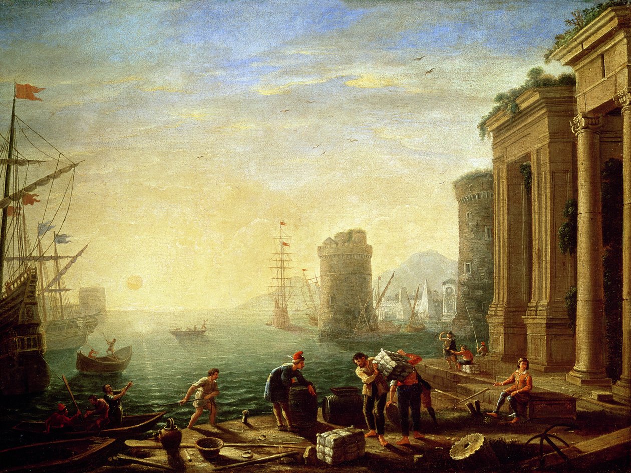 Morgon i hamnen, 1640 av Claude Lorrain