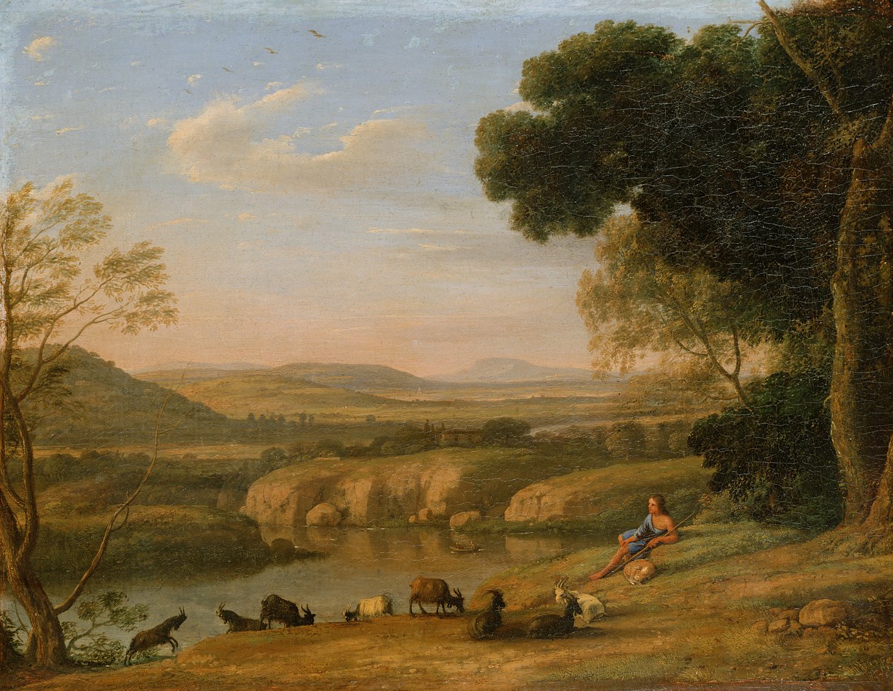 Pastoralt landskap av Claude Lorrain