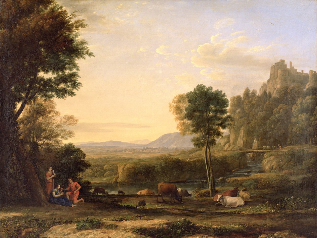 Pastoralt landskap, 1645 av Claude Lorrain