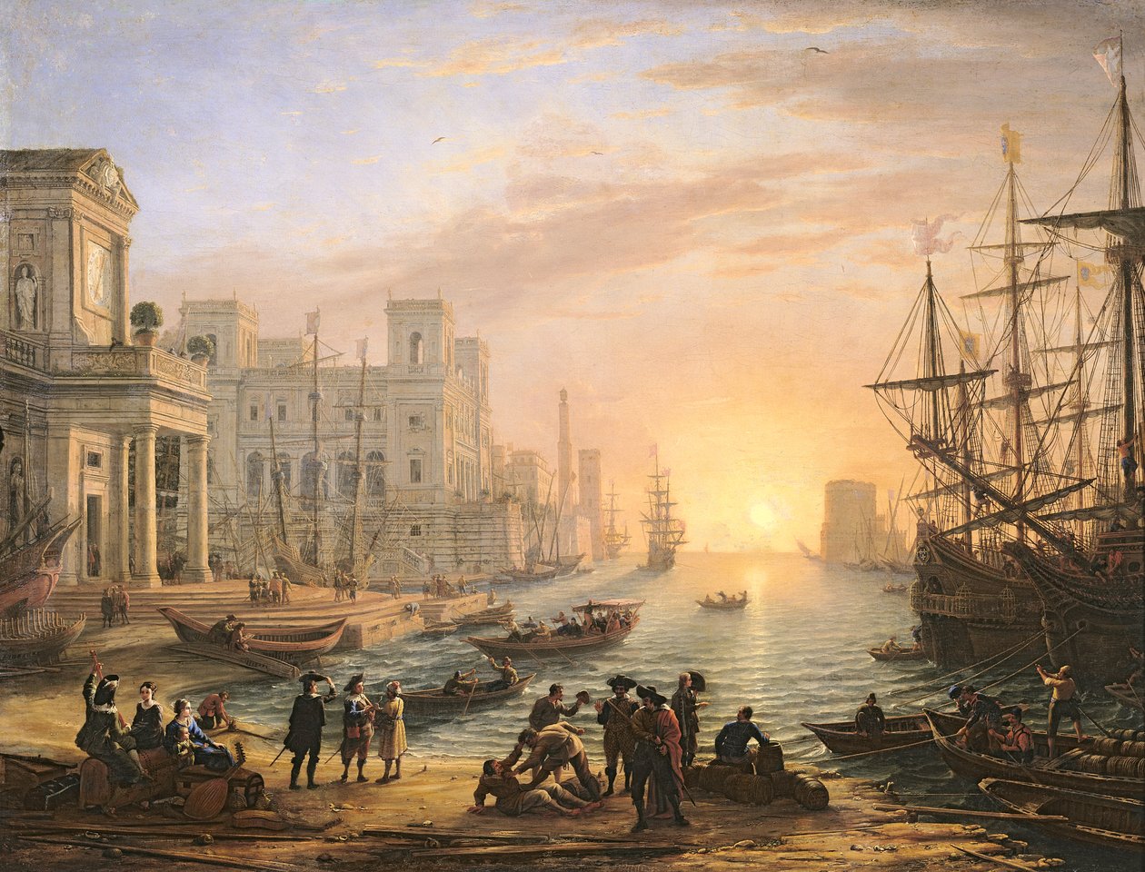 Sea Port i solnedgången av Claude Lorrain