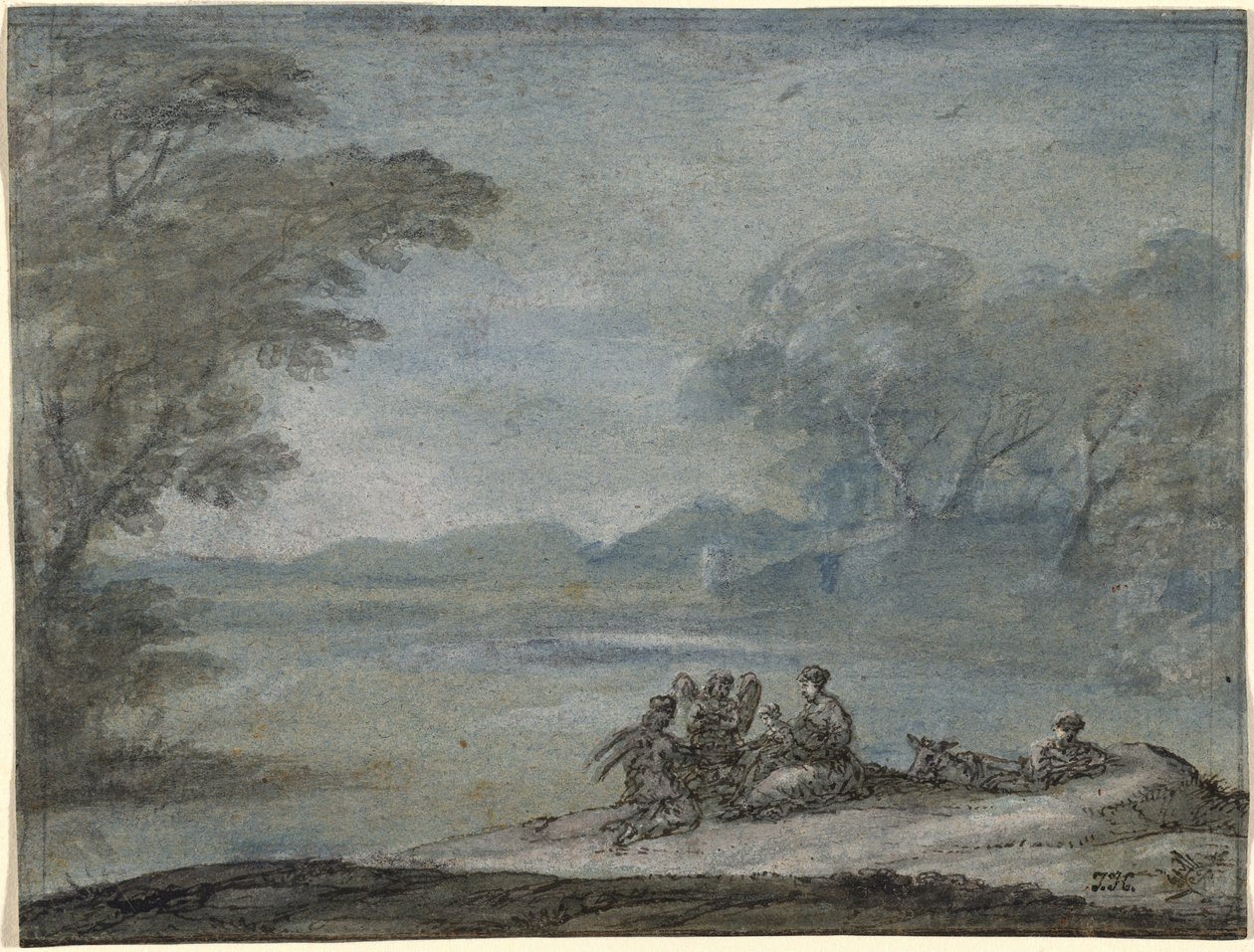 Resten på flyget till Egypten av Claude Lorrain