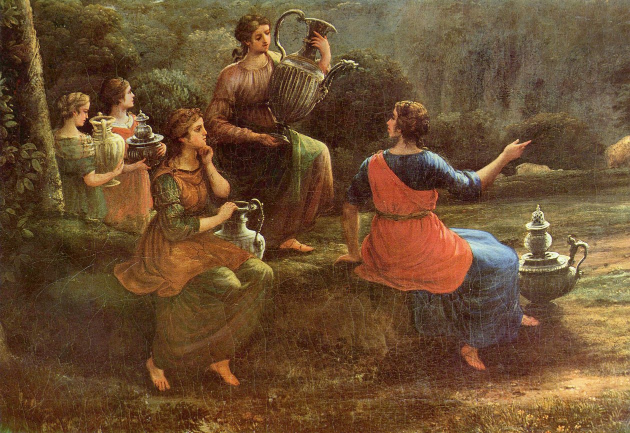 Vedute von Delphi mit einer Opferprozession av Claude Lorrain