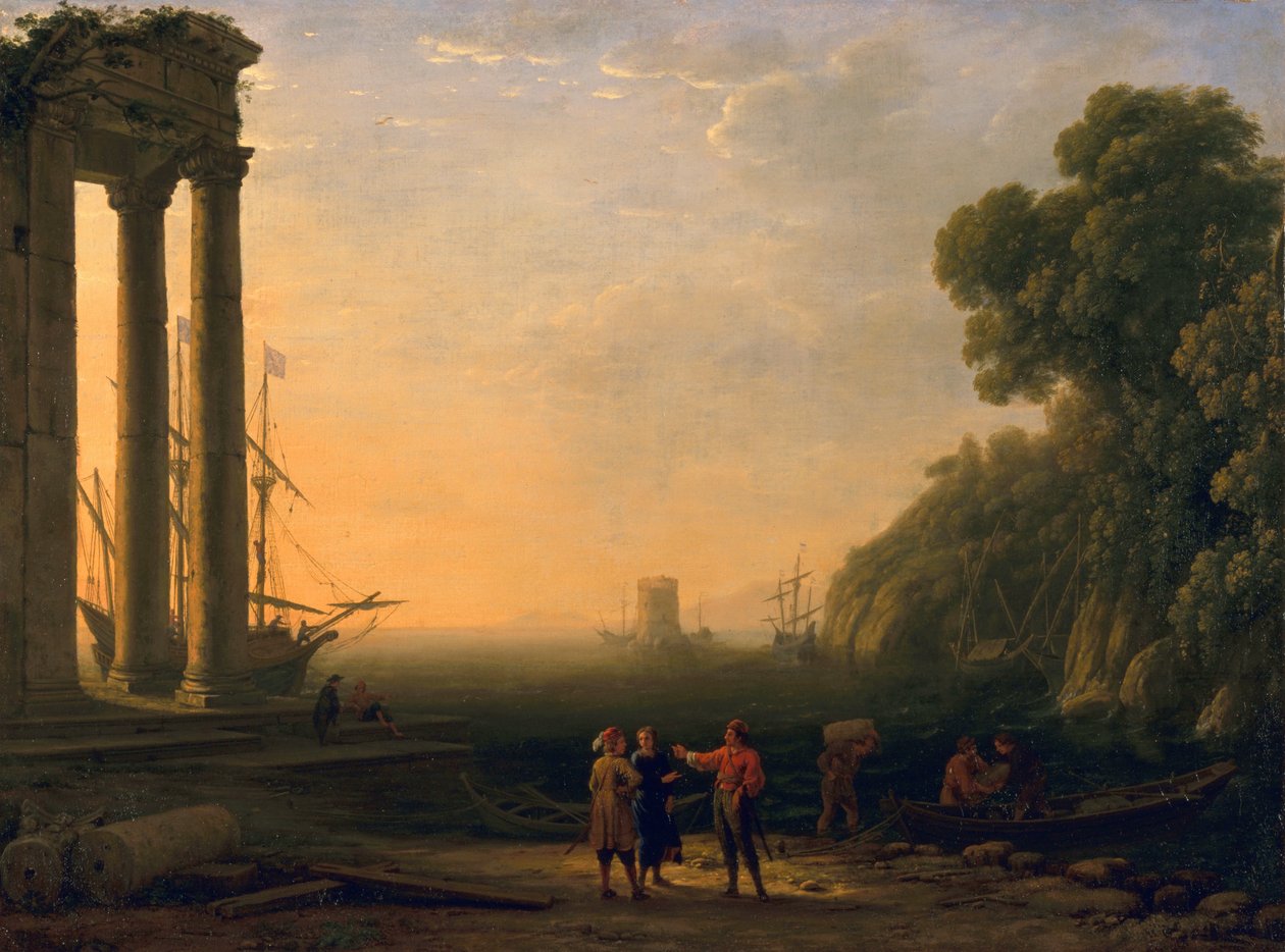 Vy över hamnen, 1633-34 av Claude Lorrain