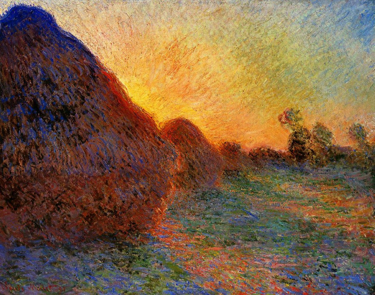  Meulesn av Claude Monet