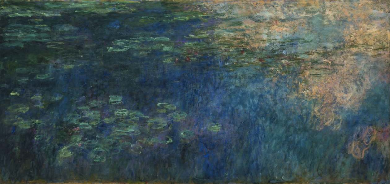  Reflections of Clouds on the Water-Lily Pondn av Claude Monet