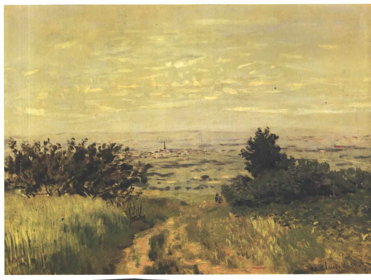  Vue de plaine a Argenteuil, coteaux de SannoisnEnglish: View to the plain of ArgenteuilnDeutsch: Blick auf die Ebene von Argenteuiln  av Claude Monet