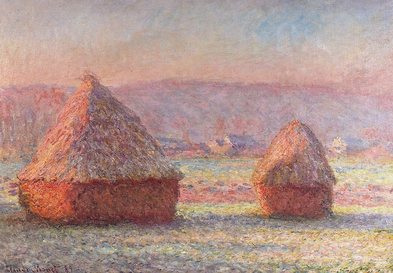  White Frost. Sunrisen av Claude Monet
