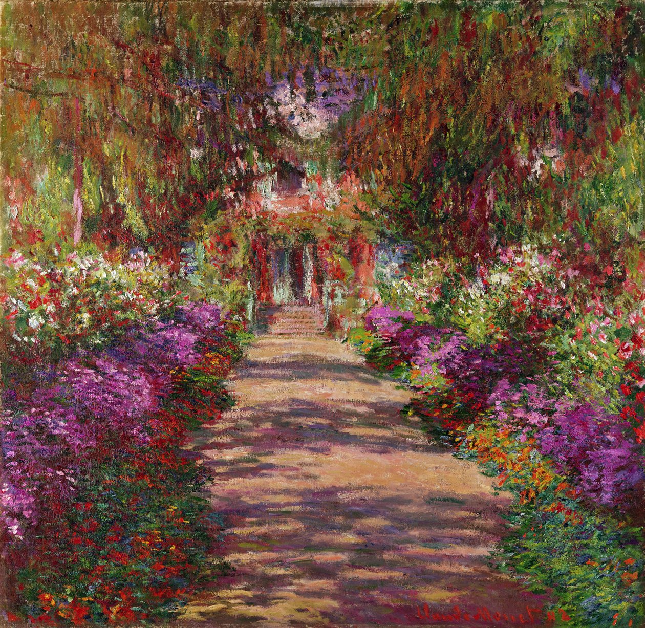 En väg i Monets trädgård, Giverny, 1902 av Claude Monet