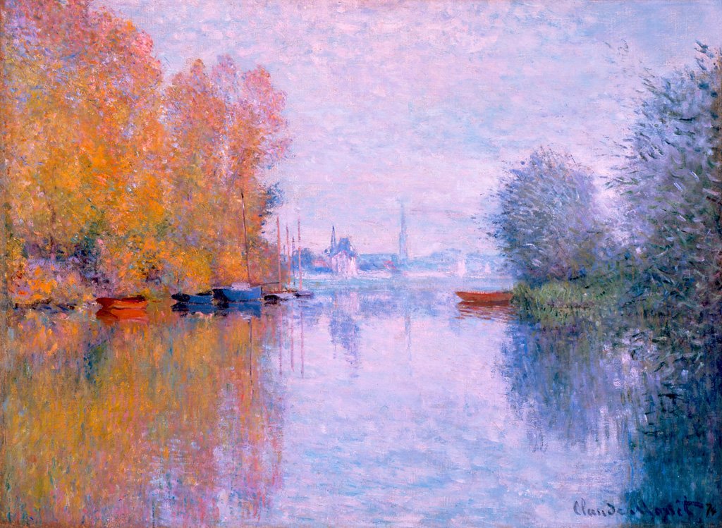 Autumn on the Seine, Argenteuil  av Claude Monet