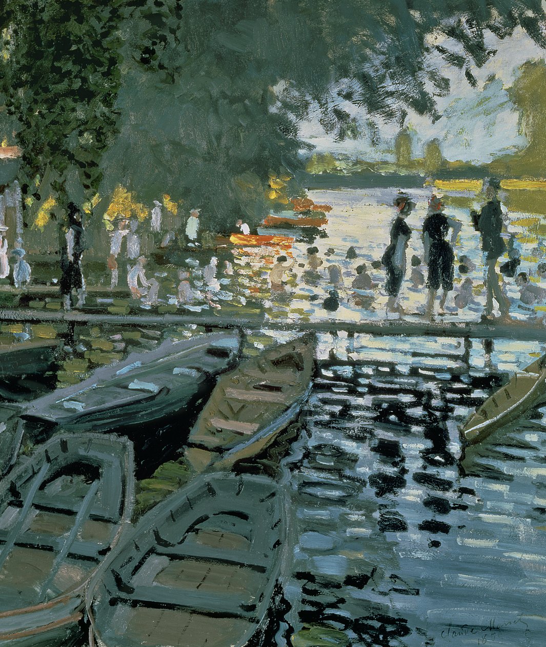 Badande vid La Grenouillere, 1869 (detalj) av Claude Monet