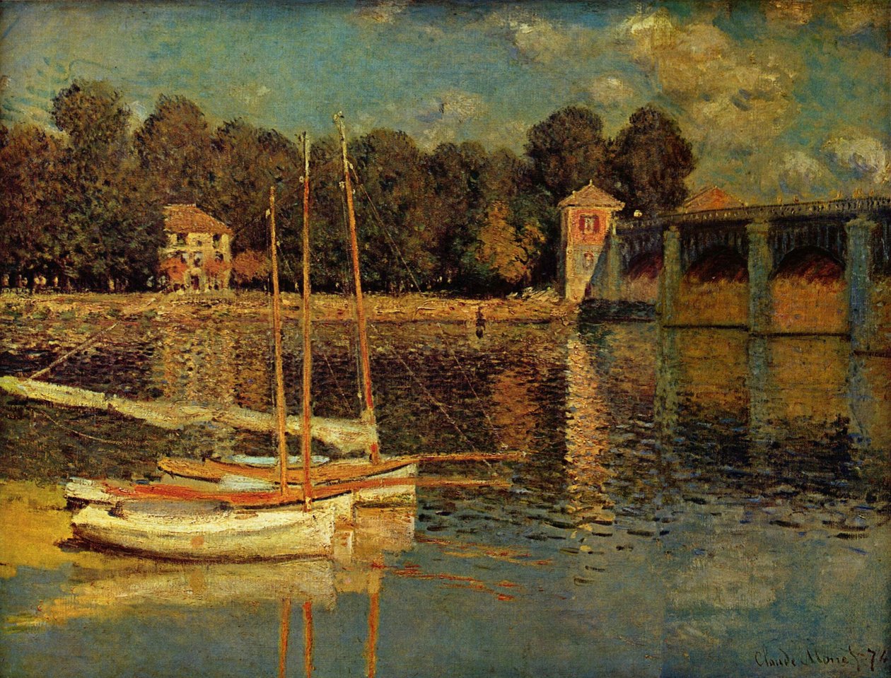 Brücke von Argenteuil av Claude Monet