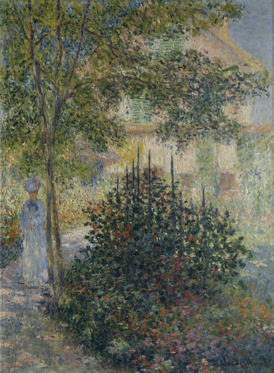 Camille Monet in the Garden at Argenteuil av Claude Monet