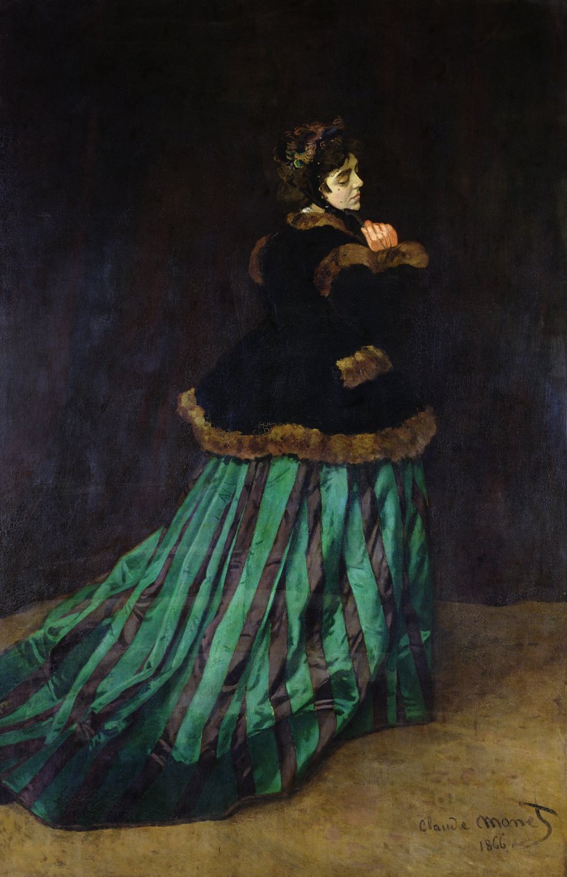 Camille, eller Kvinnan i den gröna klänningen, 1866 av Claude Monet