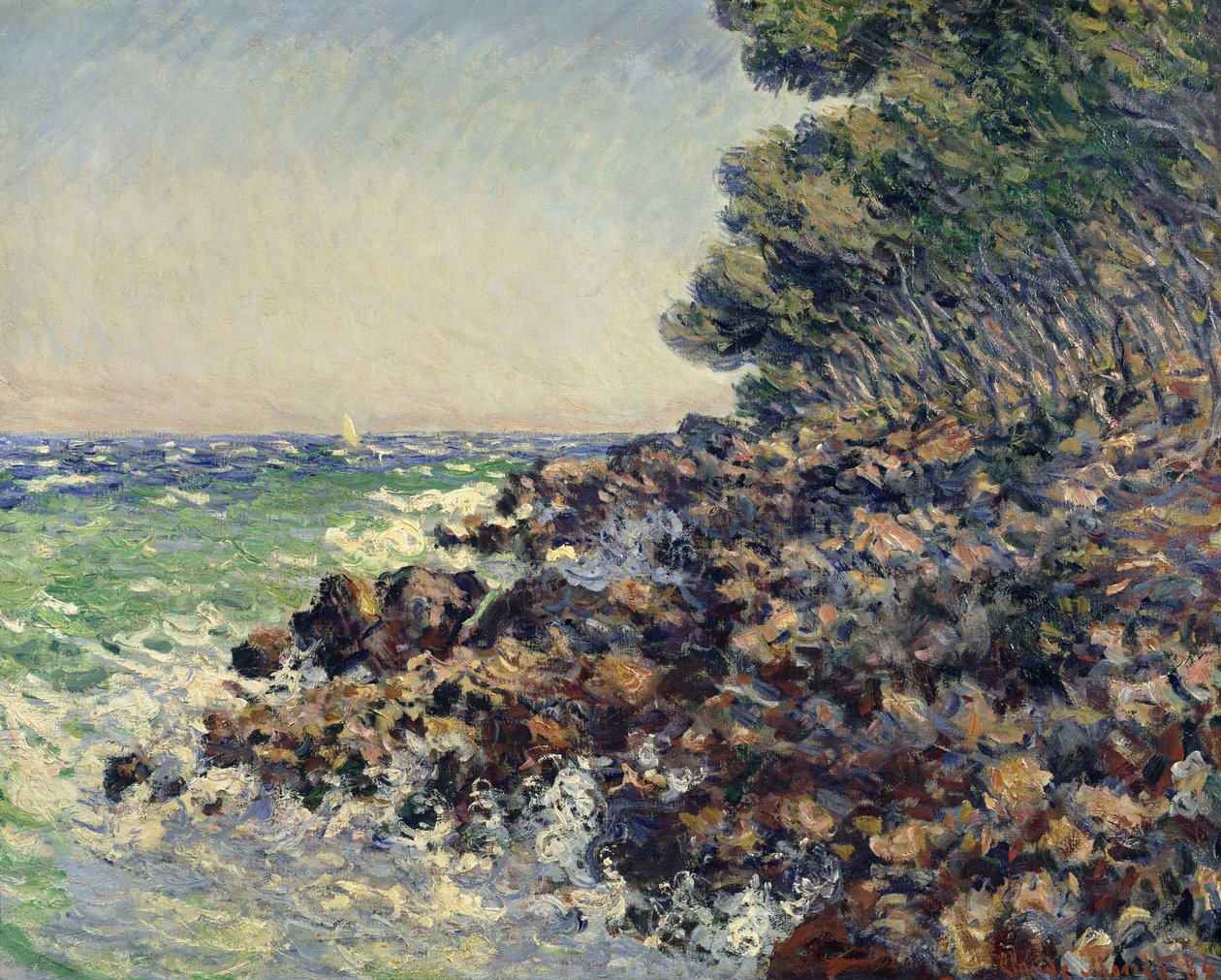 Cap Martin, 1884 av Claude Monet