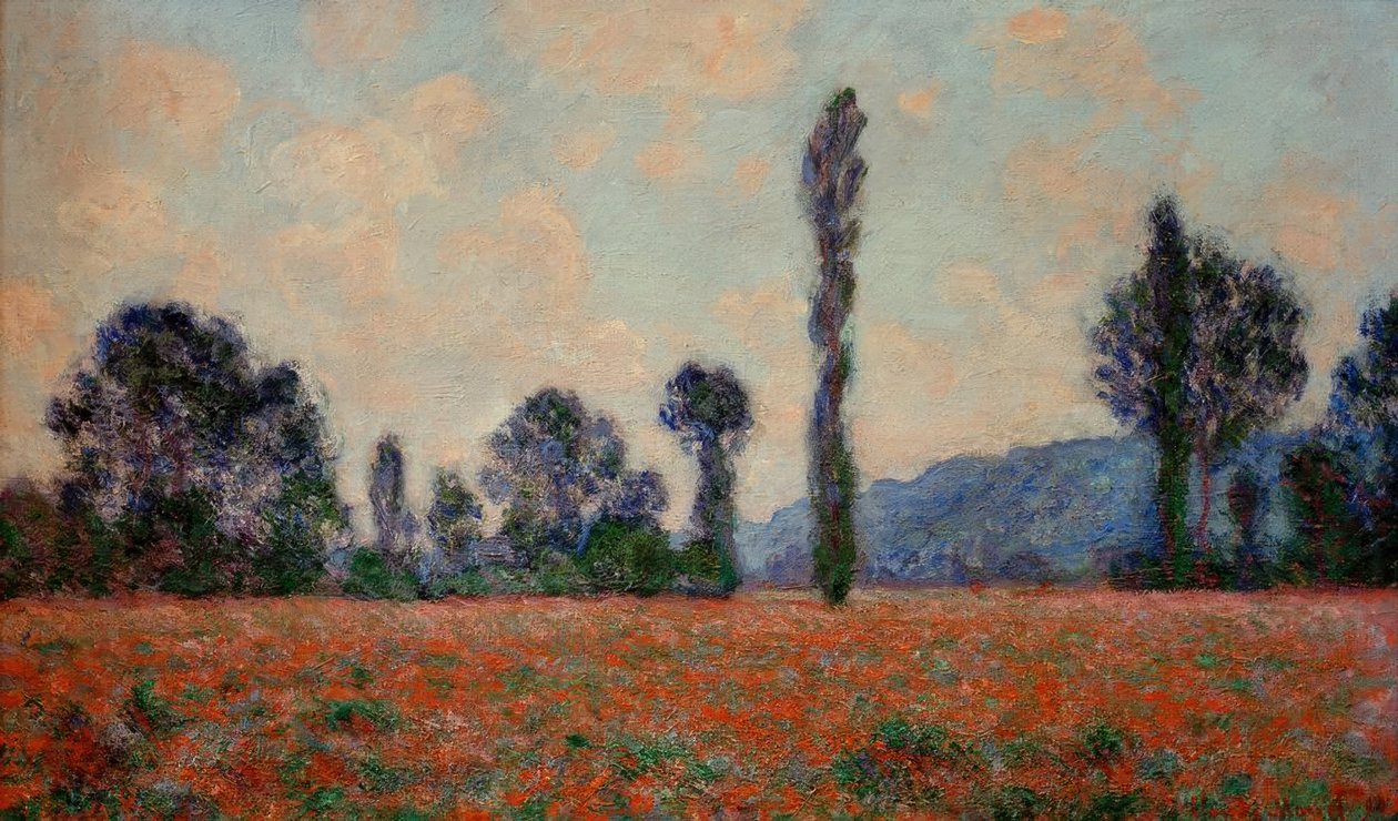 Poppy Field (Mohnfeld) av Claude Monet