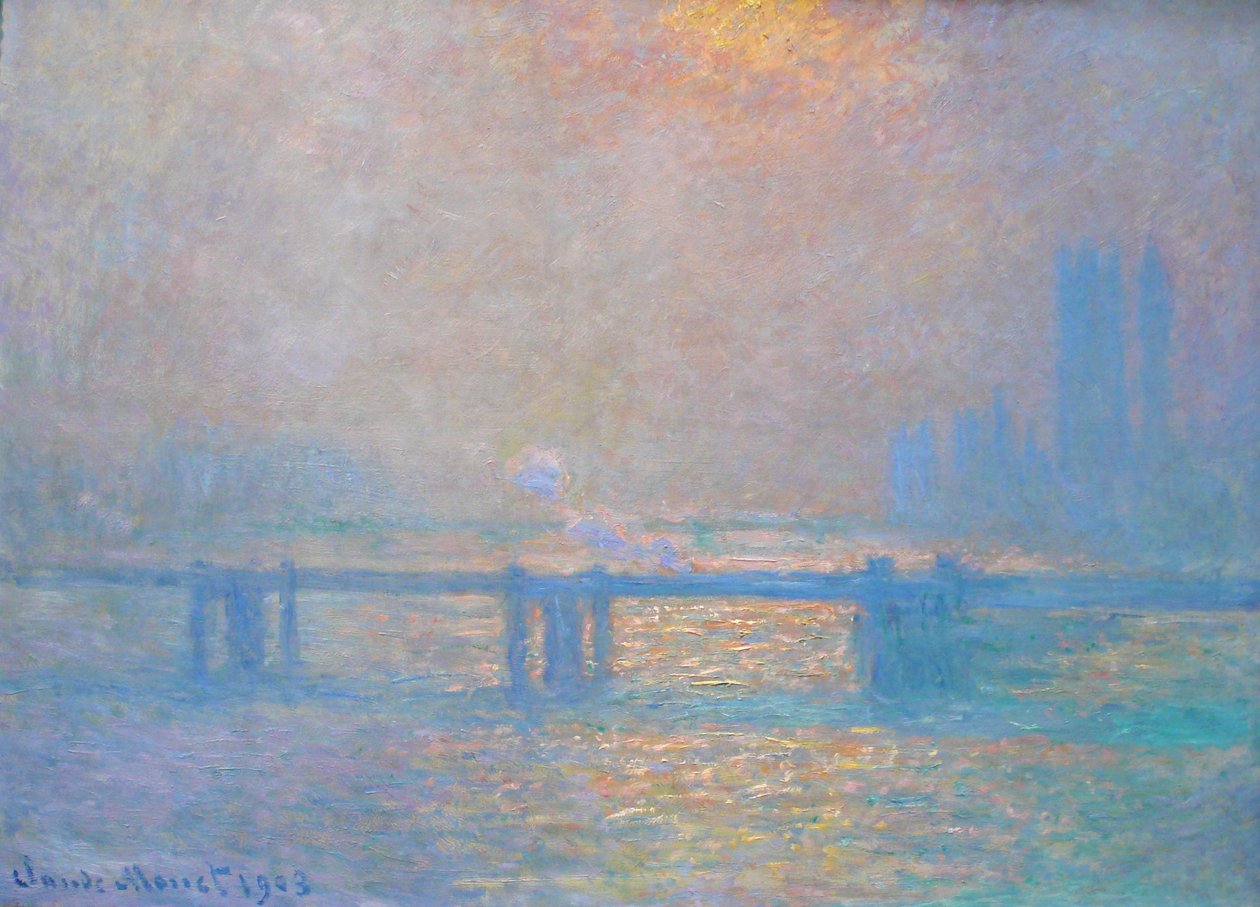 Charing Cross Bridge, The Thames av Claude Monet