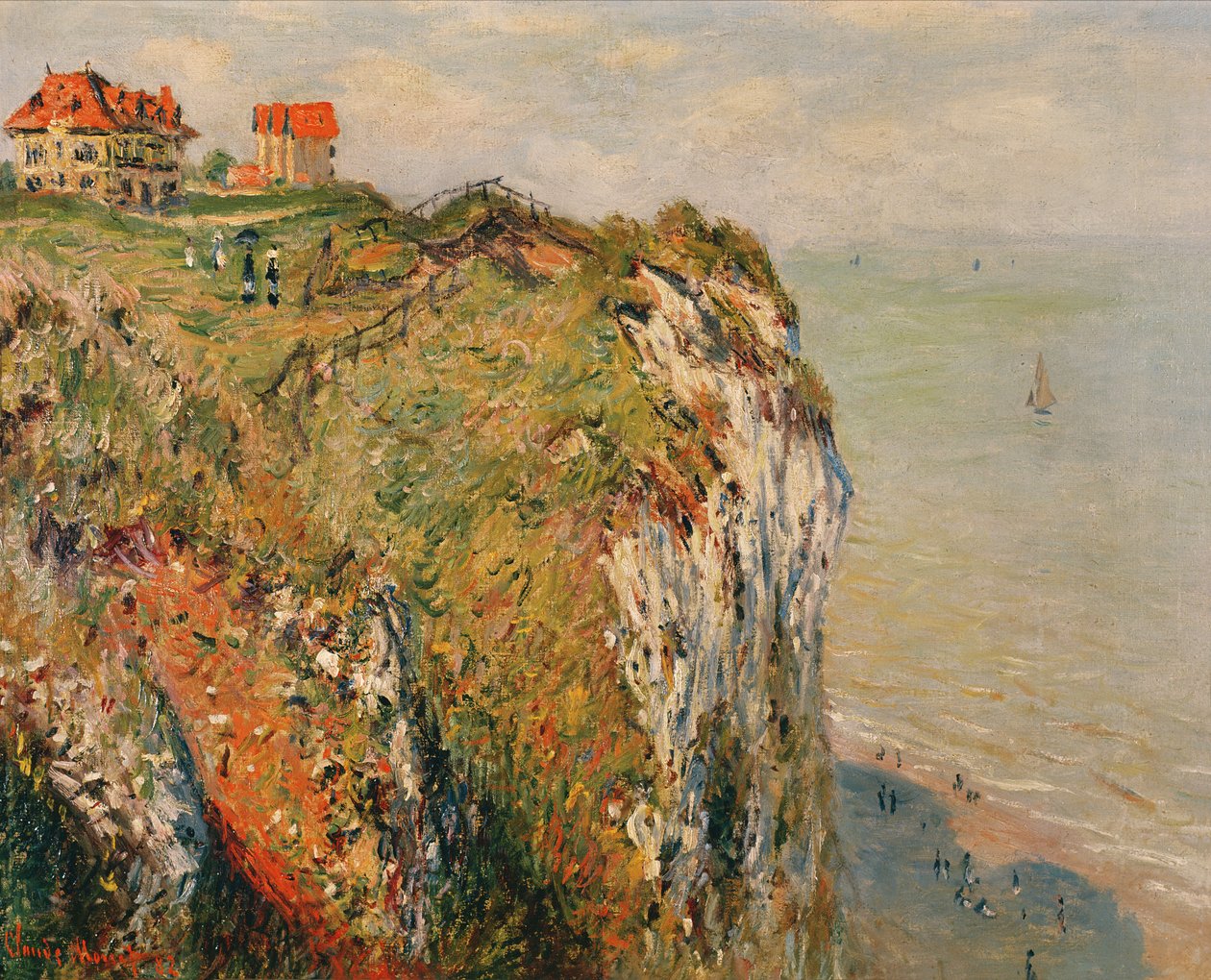 Cliff at Dieppe, 1882 av Claude Monet