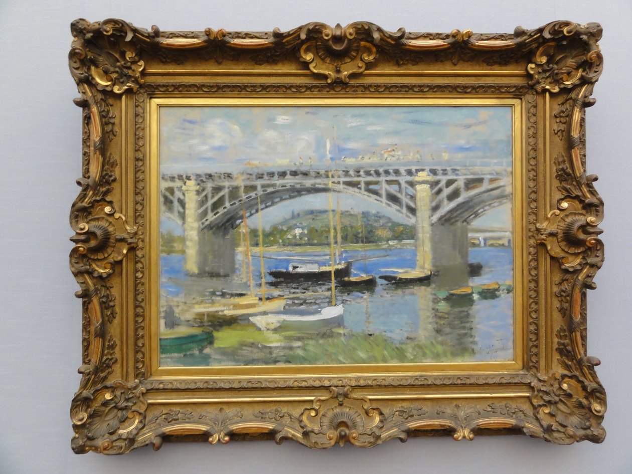 Die Seinebrücke von Argenteuil av Claude Monet