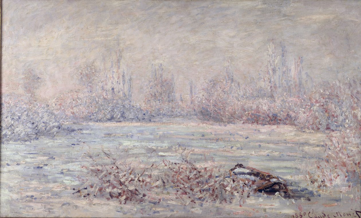 Frost nær Vetheuil, 1880 swed av Claude Monet