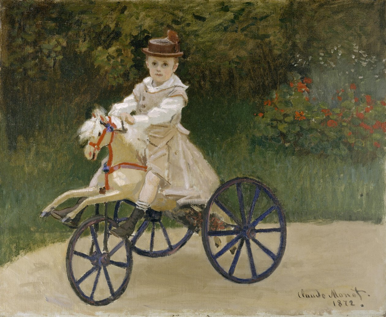 Jean Monet on his Hobby Horse av Claude Monet